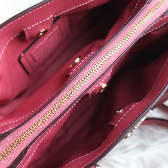 SALE🥰👜💕-Coach Brown Pink Satchel Crossbody - Picture 6 of 6